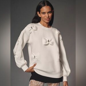 LIKE NEW- Anthropologie English Factory Bow Sweatshirt